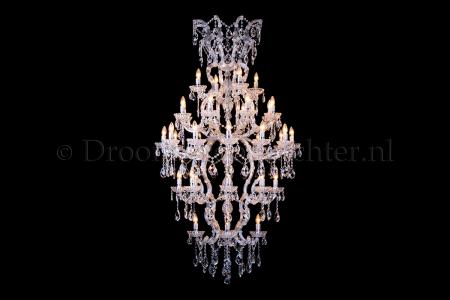 Crystal Chandelier Maria Theresa in chrome 36 lights Loftmodel - Ø100cm - Crystal chandeliers