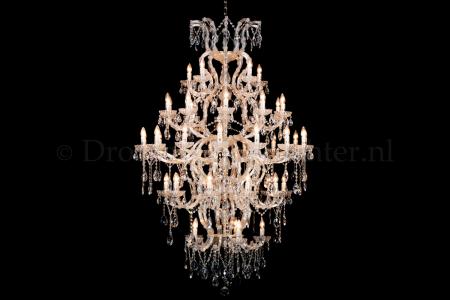 Crystal Chandelier Maria Theresa in gold 45 lights Loftmodel - Ø120cm - Crystal chandeliers