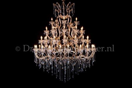 Crystal Chandelier Maria Theresa in gold 50 lights - Ø170cm - Crystal chandeliers