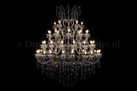 Crystal Chandelier Maria Theresa in chrome 50 lights - Ø170cm - Crystal chandeliers