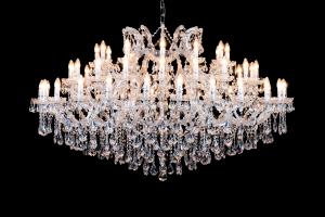 Crystal Chandelier Maria Theresa in chrome 54 lights Wide Model - Ø170cm 