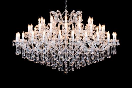Crystal Chandelier Maria Theresa in chrome 54 lights Wide Model - Ø170cm - Crystal chandeliers