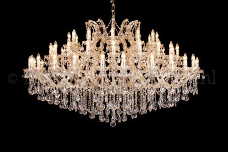 Crystal Chandelier Maria Theresa 54 lights Wide Model - Ø170cm/Gold - Crystal chandeliers