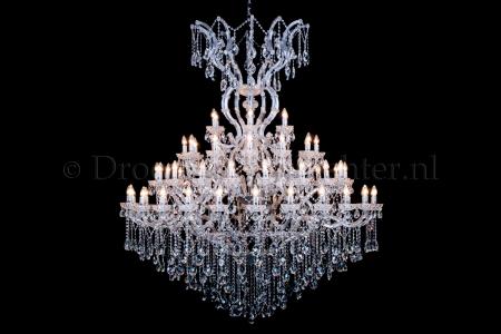 Crystal Chandelier Maria Theresa in chrome 60 lights - Ø170cm - Crystal chandeliers
