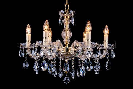 Deluxe Crystal Chandelier Maria Theresa in gold 6 lights - Ø60cm 
