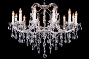 Crystal Chandelier Elizabeth 12 light Ø95cm/37.4 Inch (chrome)