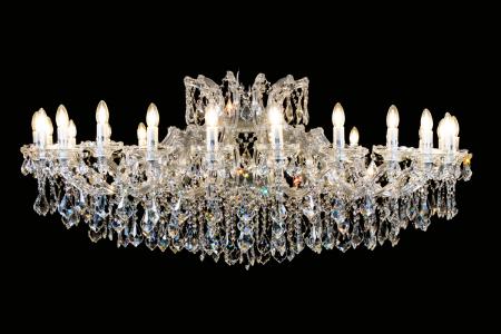 Crystal Chandelier Josephine 24 light 150cm (chrome) - Crystal chandeliers