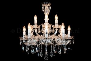 Deluxe Crystal Chandelier Maria Theresa in chrome 8+4 lights - Ø60cm (23.6 Inch)