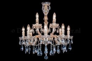 Deluxe Crystal Chandelier Maria Theresa in gold 8+4 lights - Ø60cm (23.6 Inch)