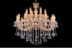 Deluxe Crystal Chandelier Maria Theresa in gold 12+6 lights - Ø75cm  Deluxe Crystal Chandelier Maria Theresa in gold 12+6 lights - Ø75cm