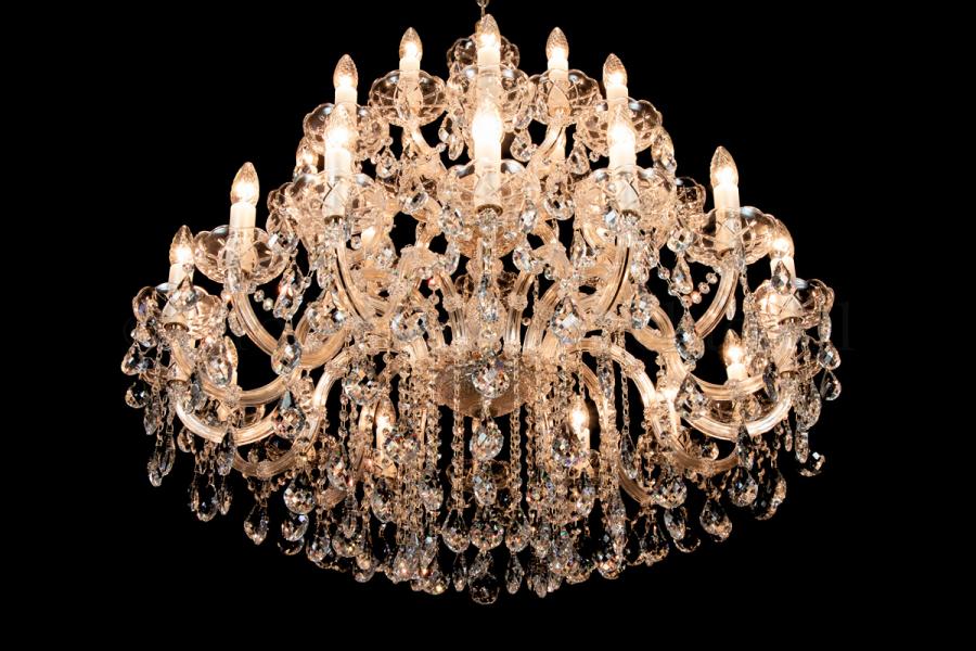 Deluxe Crystal Chandelier Maria Theresa in gold 28 lights - Ø95cm/37 Inch - Crystal chandeliers