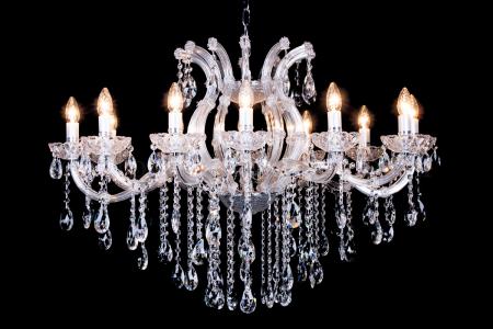 Deluxe Crystal Chandelier Maria Theresa in chrome Oval 12 lights - 100cm x 80cm (39.4 x 31.5 Inch) - Crystal chandeliers