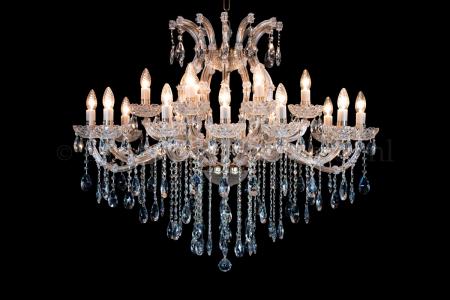 Deluxe Crystal Chandelier Maria Theresa in bronze Oval 18 lights - 100cm x 80cm (39.4 x 31.5 Inch) - Crystal chandeliers