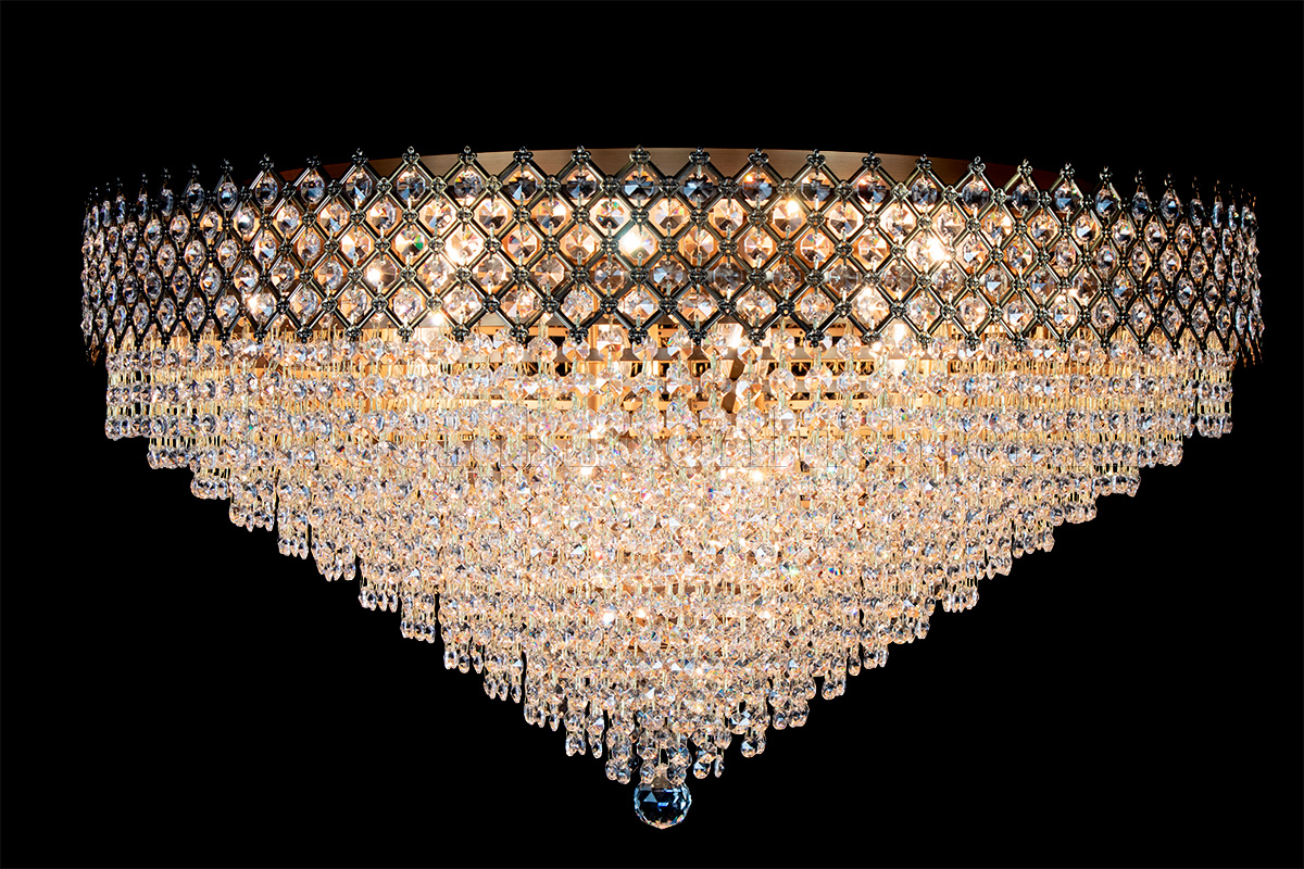 Ceiling lamp Amy 12 light (Crystal/Bronze) - Ø31.5 Inch