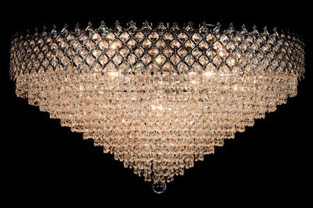 Plafondlamp Amy 12 lichts (kristal/chroom) - Ø80cm - Plafondlampen
