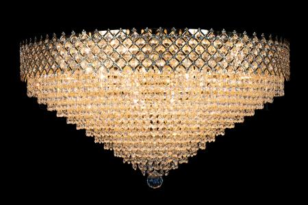 Plafondlamp Amy 12 lichts (kristal/goud) - Ø80cm - Plafondlampen