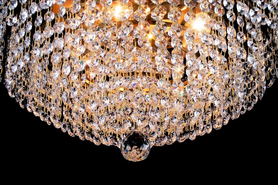 Ceiling lamp Livia 4 lights bronze crystal - Ø40cm - Ceiling lights