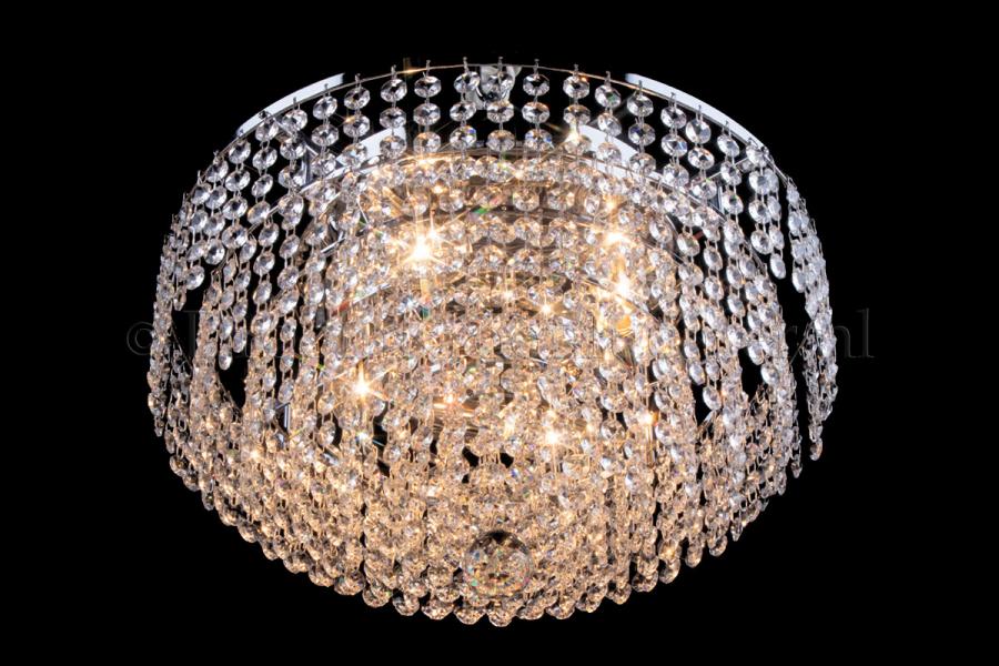 Ceiling lamp Livia 4 lights chrome crystal - Ø40cm - Ceiling lights