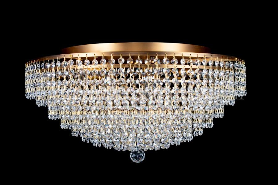 Ceiling lamp Livia 8 lights bronze crystal - 60cm - Ceiling lights