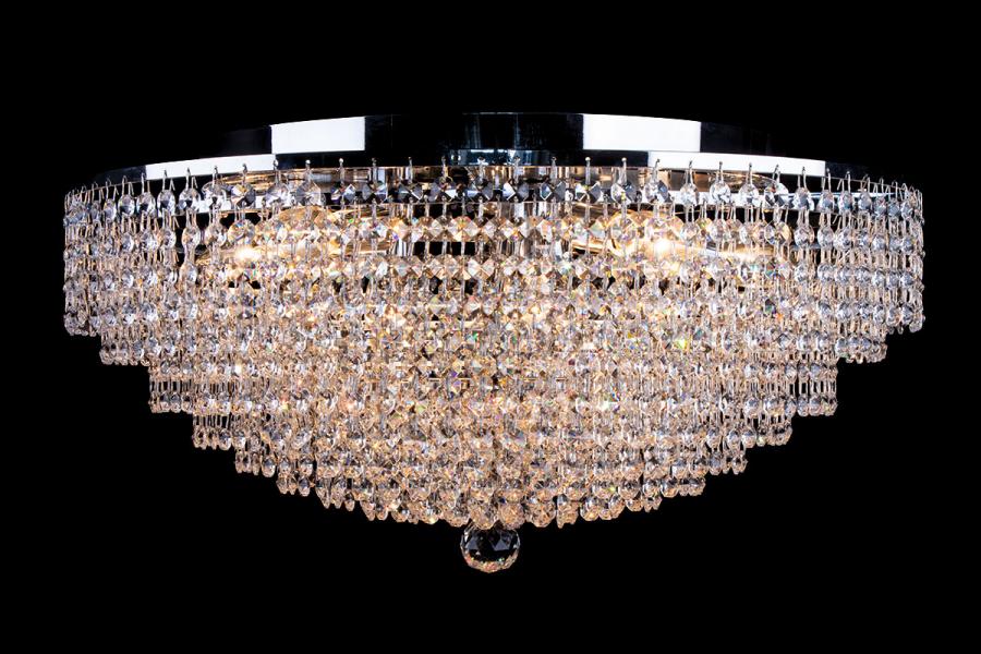 Ceiling lamp Livia 8 lights chrome crystal - 60cm - Ceiling lights