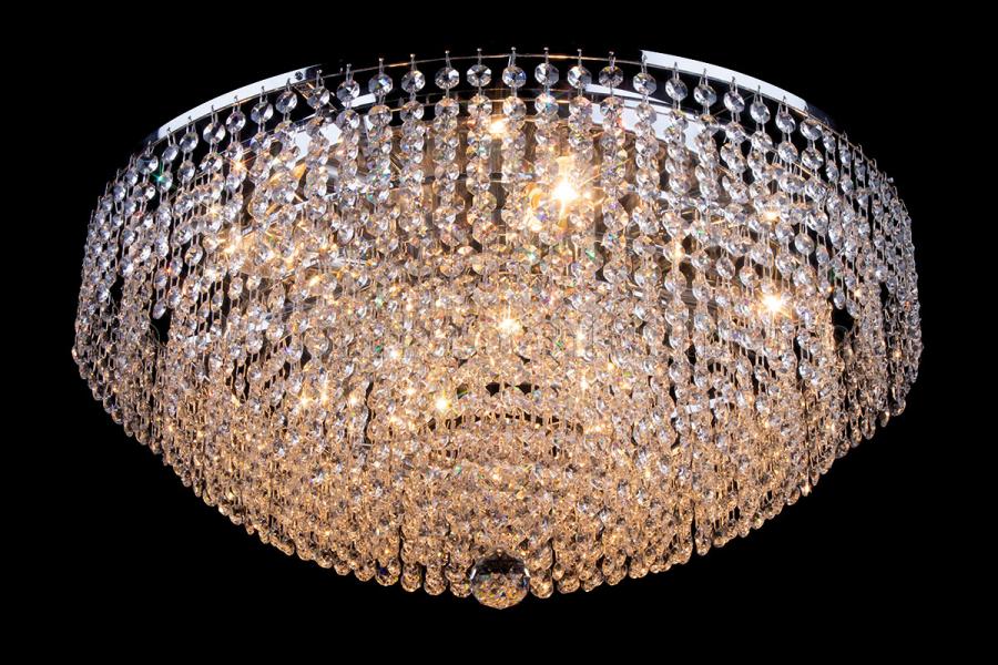 Ceiling lamp Livia 8 lights chrome crystal - 60cm - Ceiling lights