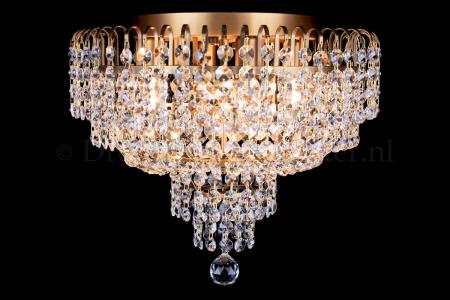 Plafondlamp Salle 4 lichts (kristal/brons) - Ø40cm - Salle