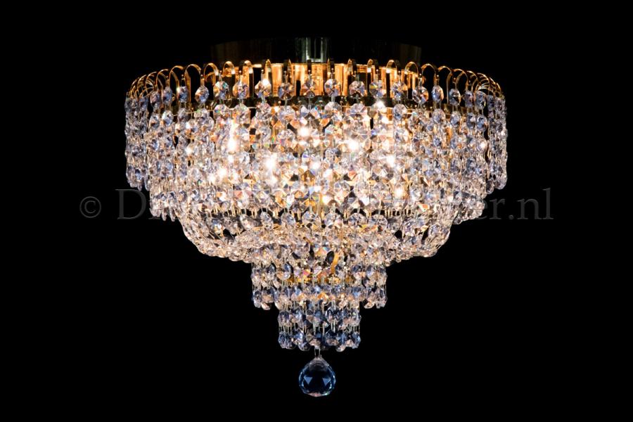 Ceiling lamp Salle 4 lights gold crystal - 40cm - Salle