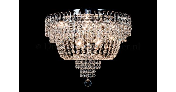 Plafondlamp Palazzo 9 lichts (kristal/chroom) - 50cm - Plafondlampen