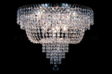 Plafondlamp Salle 8 lichts (kristal/zilver) - Ø60cm - Salle