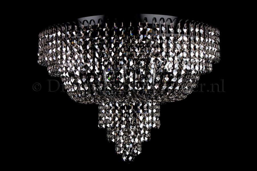 Ceiling lamp Salle 8 lights black crystal - 60cm - Salle