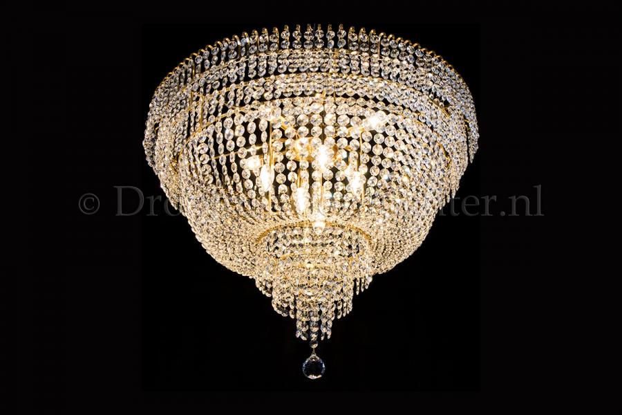 Ceiling lamp Salle 9 lights gold crystal - Salle