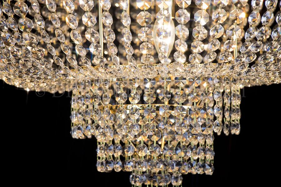 Ceiling lamp Salle 9 lights gold crystal - Salle