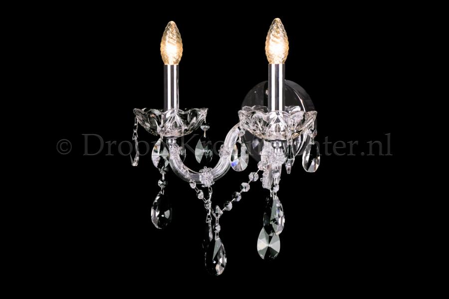 Cystal Wall light Maria Theresa 2 light crystal (chroom) LUXURY Edition - Marie Therese chandeliers