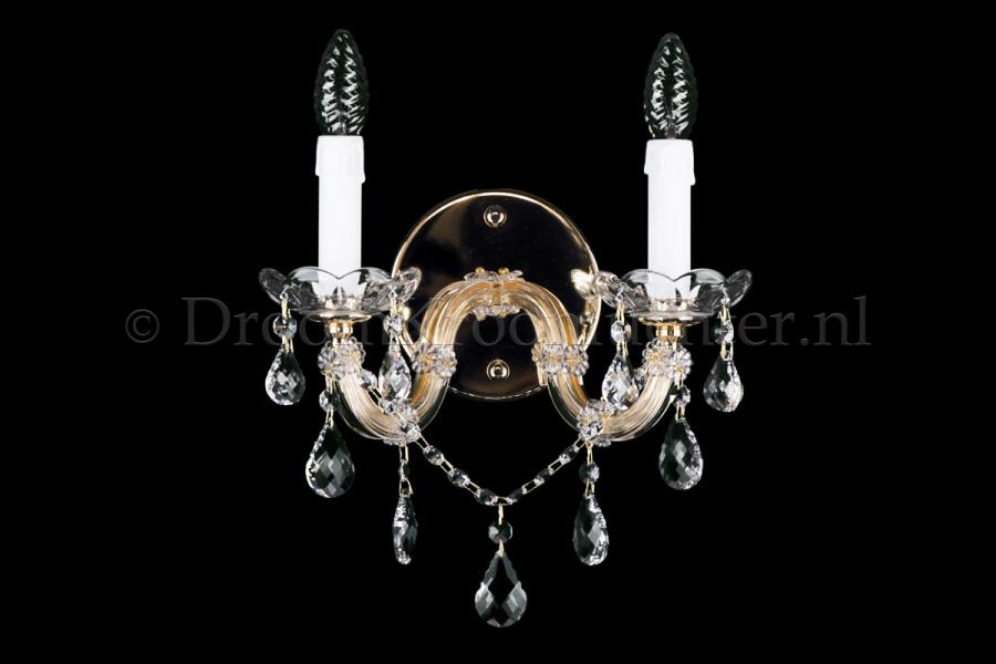 Cystal Wall light Maria Theresa 2 light crystal (gold) - Marie Therese chandeliers