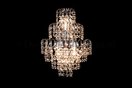 Kristallen Wandlamp Salle 3 lichts (kristal/chroom) - 30cm - Salle