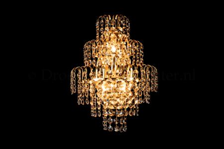Kristallen Wandlamp Salle 3 lichts (kristal/goud) - 30cm - Salle