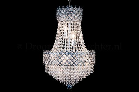 Chandelier Amy 6 light (Crystal/Chrome) - Ø15.7 Inch - Crystal chandeliers