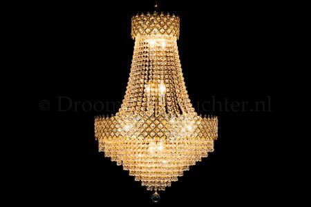 Chandelier Amy 10 light (Crystal/Gold) - Ø23.6 Inch - Crystal chandeliers