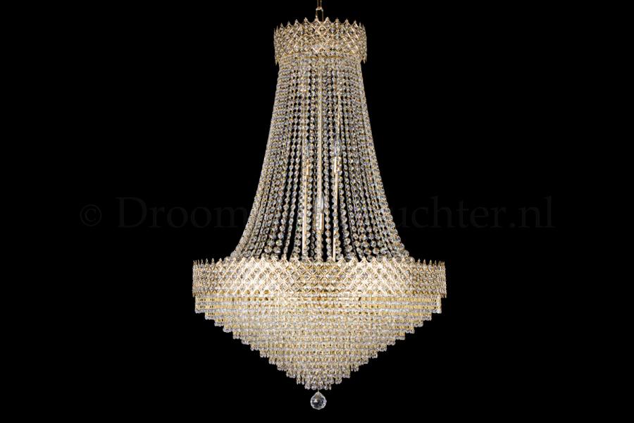 Chandelier Amy 15 light (Crystal/Gold) - Ø31.5 Inch - Crystal chandeliers