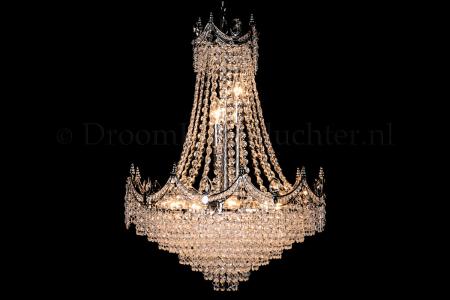 Crystal Pendant Diana 12 light (crystal/chrome) - 19.7 inch (50cm) - Crystal chandeliers