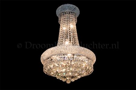 Empire chandelier Gilyana 10 lights (crystal/chrome) - Ø19.7 Inch (50cm) - Crystal chandeliers