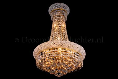 Empire chandelier Gilyana 12 lights (crystal/gold) - Ø60cm - Crystal chandeliers
