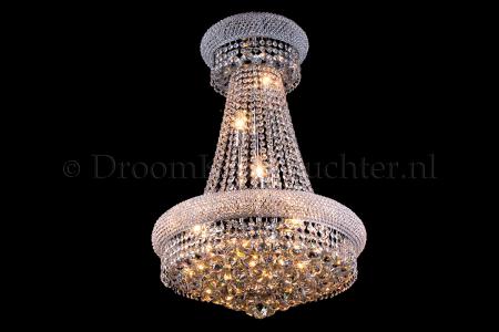 Empire chandelier Gilyana 12 lights (crystal/chrome) - Ø60cm - Crystal chandeliers