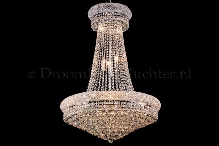 Empire chandelier 15 lights crystal 31.5 inch (80cm) chrome - Gilyana - Crystal chandeliers