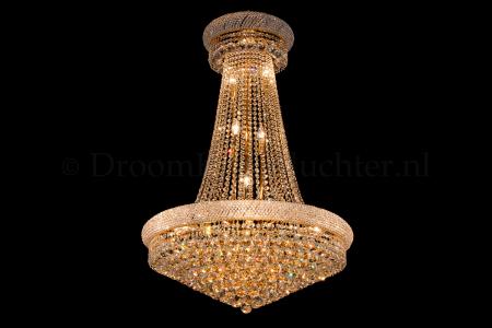 Empire chandelier 15 lights crystal 31.5 inch (80cm) gold - Gilyana - Crystal chandeliers