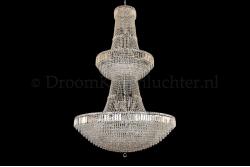 Empire chandelier crystal 44 lights chrome double layer100cm - Livia Empire chandelier crystal 44 lights chrome double layer100cm - Livia