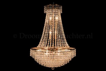 Empire chandelier crystal 15 lights bronze 23.6 inch (60cm)  - Livia - Crystal chandeliers