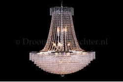 Empire chandelier crystal 24 lights chrome 31.5 inch (80cm)  - Livia Empire chandelier crystal 24 lights chrome 31.5 inch (80cm)  - Livia