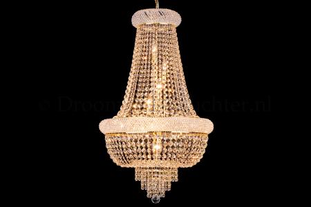 Zakkroonluchter Palazzo 10 lichts (kristal/goud) - Ø60cm - Kristallen kroonluchters