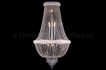 Empire chandelier Palazzo 15 lights (crystal/chrome) - Ø80cm - Crystal chandeliers